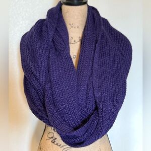 Calvin Klein Purple Knit Infinity Scarf